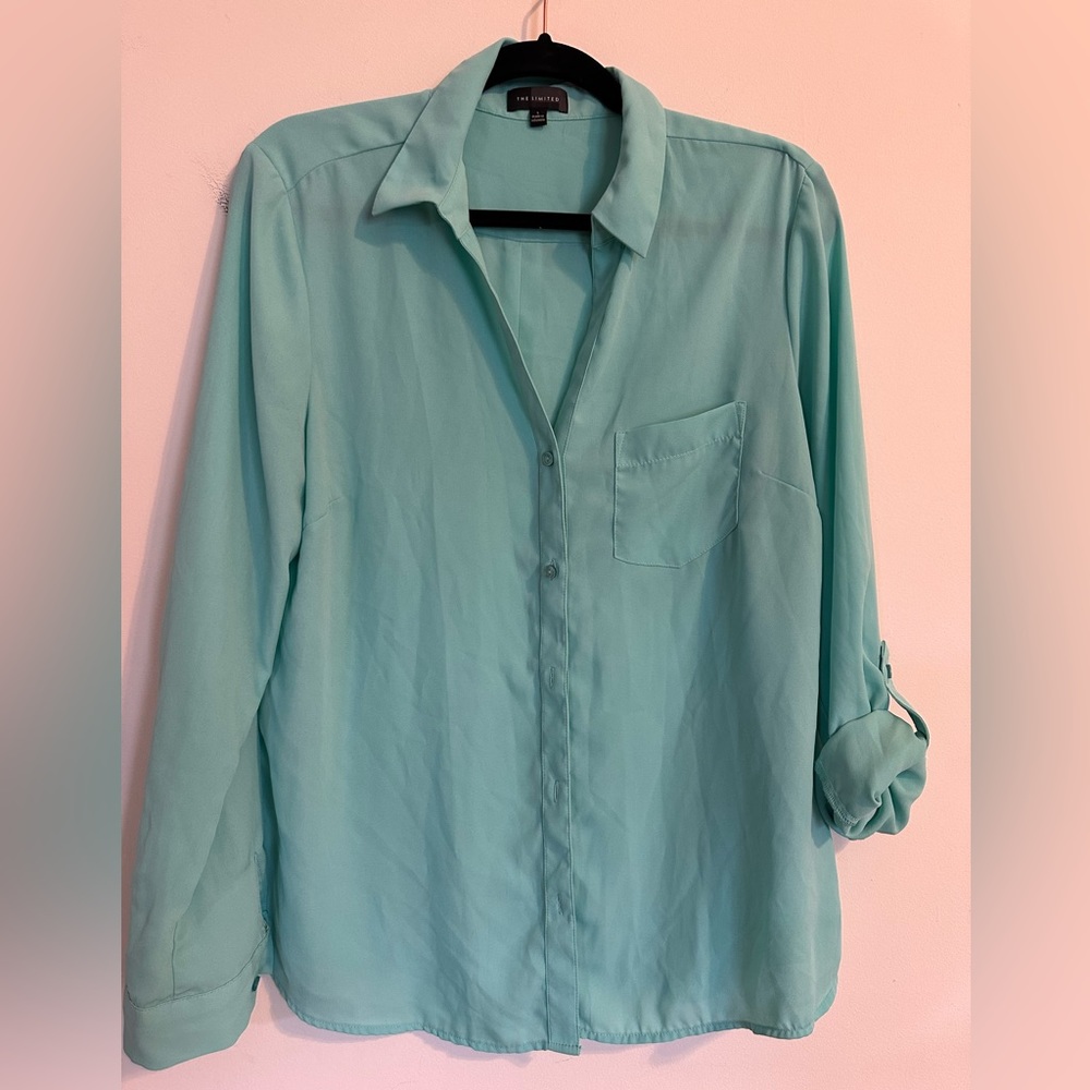 The Limited Aqua Blouse